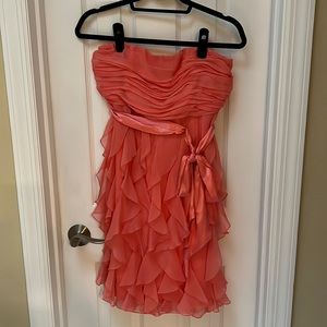 Strapless ruffle dress